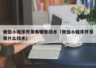 微信小程序开发有哪些技术（微信小程序开发用什么技术）